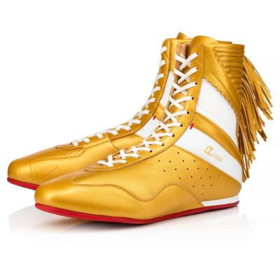 Christian Louboutin My K.O. Calf Sneakers Superge Moški Zlate | SI-85093