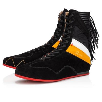 Christian Louboutin My K.O. Version Veau Velours Sneakers Superge Moški Črne | SI-04530