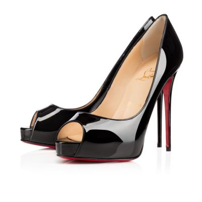 Christian Louboutin New Very Prive 120 120 Patent Platforms Platforms Ženske Črne | SI-32852