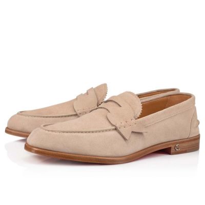 Christian Louboutin No Penny Calf Loafer Mokasini Moški Sive | SI-15911