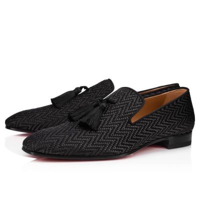Christian Louboutin Officialito Creative Fabric Loafer Mokasini Moški Črne | SI-21768