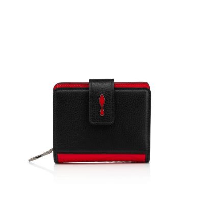Christian Louboutin Paloma Mini Wallet Calf Emp/So Classic Usnje Wallets Denarnice Ženske Črne Rdeče | SI-68415