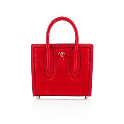 Christian Louboutin Paloma S Mini Creative Fabric Top Handles Top Handles Ženske Rdeče | SI-34427