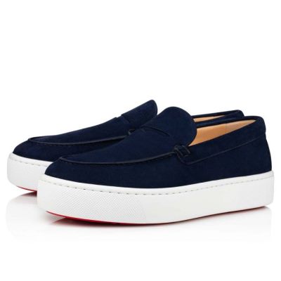 Christian Louboutin Paqueboat Calf Boat Shoes Čoln Čevlji Moški Modre | SI-51822