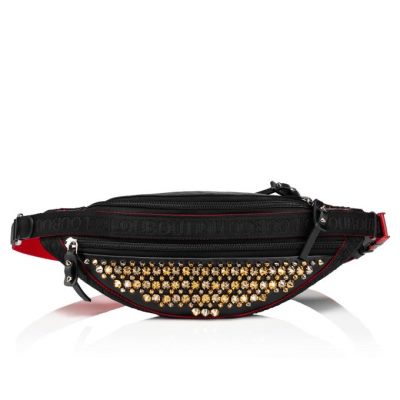 Christian Louboutin Parisnyc Classic Usnje Bum Bags Bum Bags Moški Črne Večbarvni | SI-85233