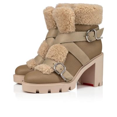 Christian Louboutin Pole Chic 70 Calf Boots Škornji Ženske Bež | SI-57948
