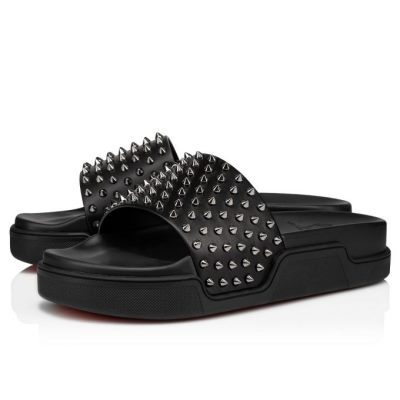 Christian Louboutin Pool Fun 000 Calf Sandals Espadrilles & Sandals Moški Črne | SI-07779