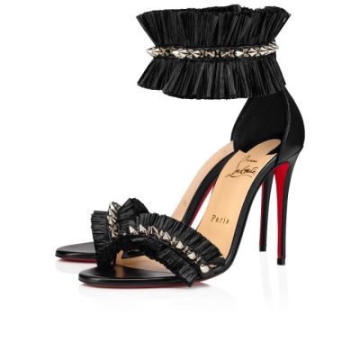 Christian Louboutin Poupedou 100 Sandals Sandale Ženske Črne | SI-13162