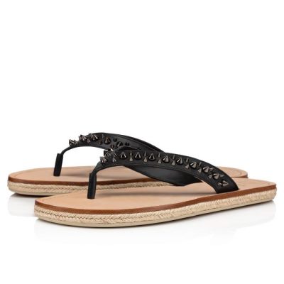 Christian Louboutin Pyraclobis Calf Sandals Espadrilles & Sandals Moški Črne | SI-72957