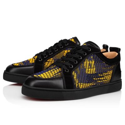 Christian Louboutin Rantulow Orlato Cotton Sneakers Superge Moški Črne Večbarvni | SI-80230