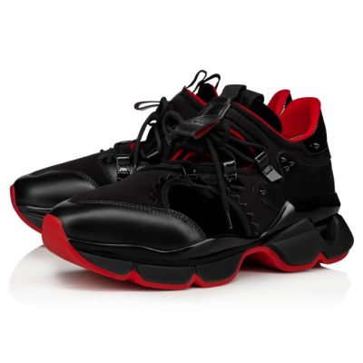 Christian Louboutin Red-runner 000 Velvet Sneakers Superge Moški Črne | SI-41742