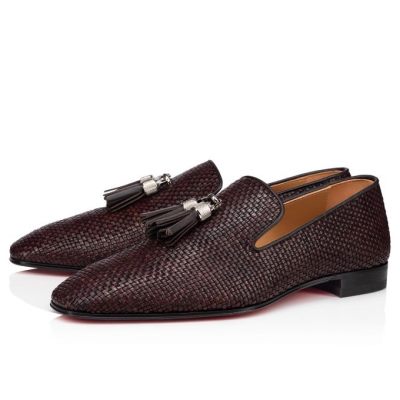 Christian Louboutin Rivalion Dark Creative Usnje Loafer Mokasini Moški Temno Rjave | SI-29236