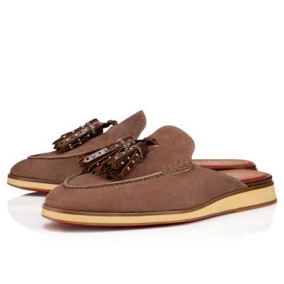 Christian Louboutin Roc X Tass Calf Espadrilles Espadrilles & Sandals Moški Rjave | SI-76648