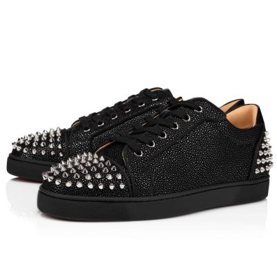 Christian Louboutin Seavaste 2 Creative Usnje Sneakers Superge Moški Črne Srebrne | SI-34934