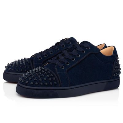 Christian Louboutin Seavaste 2 Orla 000 Mat Veau Velours Sneakers Superge Moški Črne Temno Modre | SI-72253