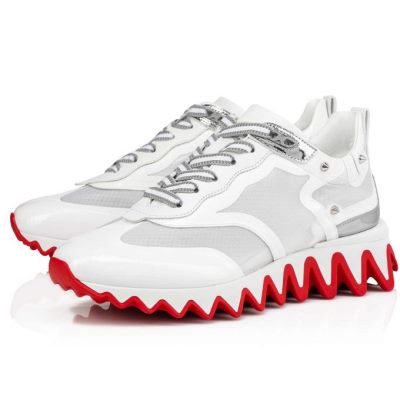 Christian Louboutin Sharkina Fishnet Sneakers Superge Ženske Bele | SI-64188