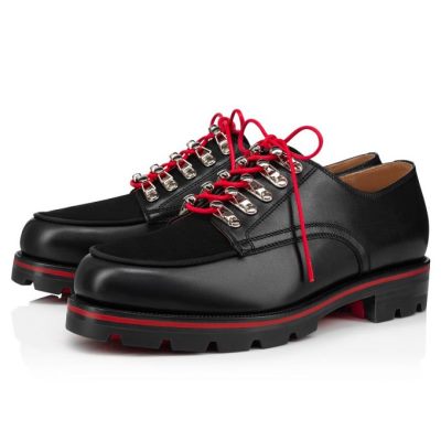 Christian Louboutin Simonalpes Calf Derby Derby Moški Črne | SI-07419