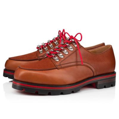 Christian Louboutin Simonalpes Calf Derby Derby Moški Rjave | SI-48863