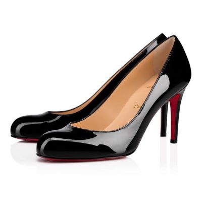 Christian Louboutin Simple Pump 085 85 Patent Pumps Pumps Ženske Črne | SI-15625