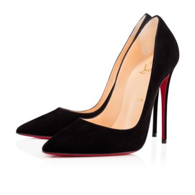 Christian Louboutin So Kate 120 120 Veau Velours Pumps Pumps Ženske Črne | SI-11669