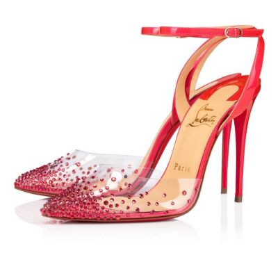 Christian Louboutin Spikaqueen 100 Pvc Pumps Pumps Ženske Roza | SI-37042
