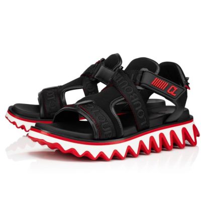 Christian Louboutin Summer Loubishark Calf Sandals Espadrilles & Sandals Moški Črne | SI-46264