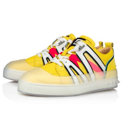 Christian Louboutin Vida Viva Calf Sneakers Superge Moški Rumene | SI-89615