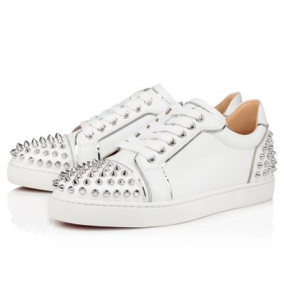 Christian Louboutin Vieira 2 Calf Sneakers Superge Ženske Bele Srebrne | SI-22082