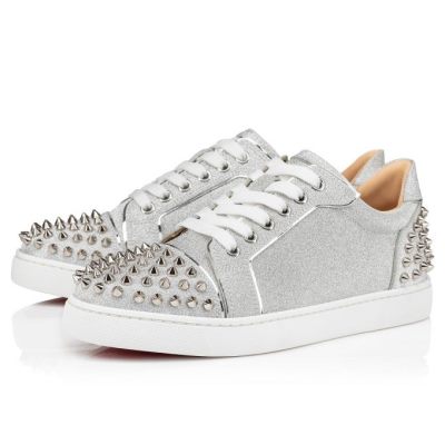 Christian Louboutin Vieira 2 Glitter Sneakers Superge Ženske Srebrne | SI-46740