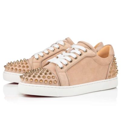 Christian Louboutin Vieira 2 Orlato Veau Velours Sneakers Superge Ženske Bež | SI-74864