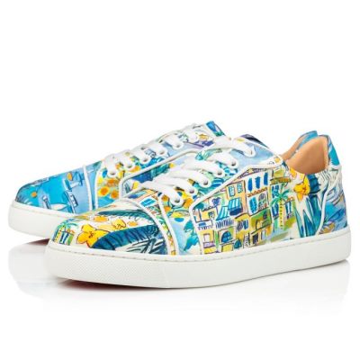 Christian Louboutin Vieira Silk Sneakers Superge Ženske Večbarvni Bele | SI-80152