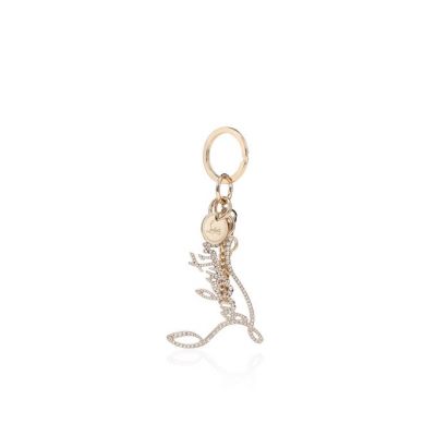 Christian Louboutin W Louboutin Logo Keyring Strass Keyrings Obesek Za Ključe Ženske Zlate | SI-15279